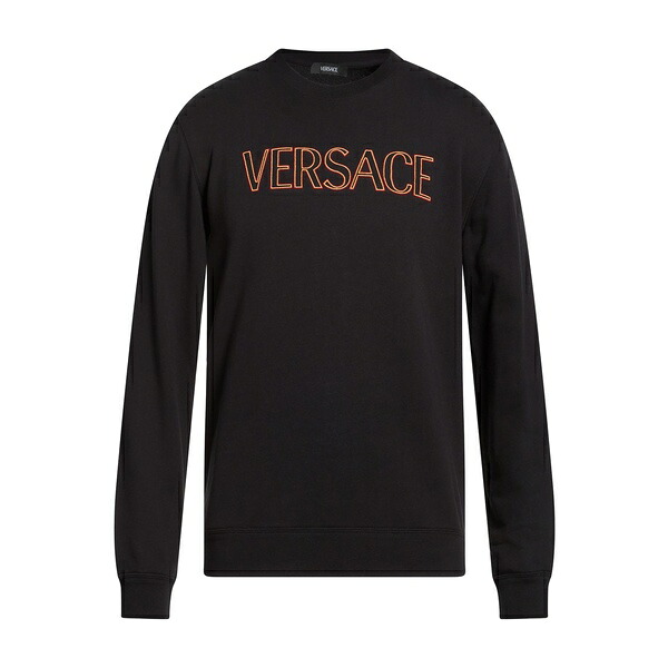 【貨物輸送無料】 ヴェルサーチ メンズ パーカー・スウェットシャツ アウター Sweatshirts Black