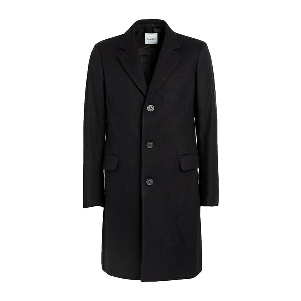 【貨物輸送無料】 砂子ロ メンズ 上衣＆上衣 アウター Coats Black メンズファッション-コート・ジャケット