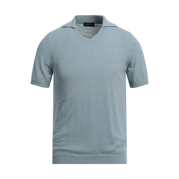 【貨物輸送無料】 ロベルトコリーナ メンズ 編み物\u0026スウェーター アウター Sweaters Azure