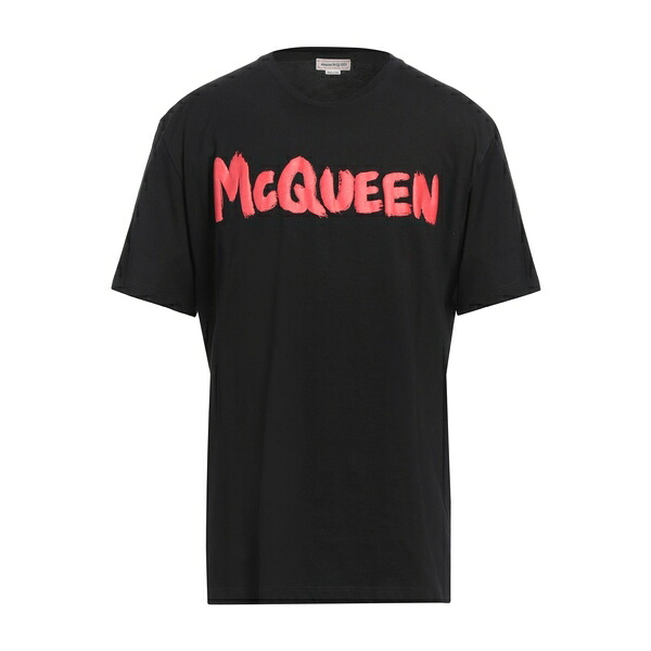 【貨物輸送無料】 マックイーン メンズ プルオーバー トップス T-shirts Black