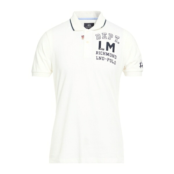 【送料無料】 ラ マルティーナ メンズ Tシャツ トップス Polo shirts White｜asty 34,800円