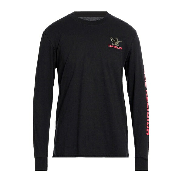 【送料無料】 トゥルーレリジョン メンズ Tシャツ トップス T-shirts Black｜asty 19,595円