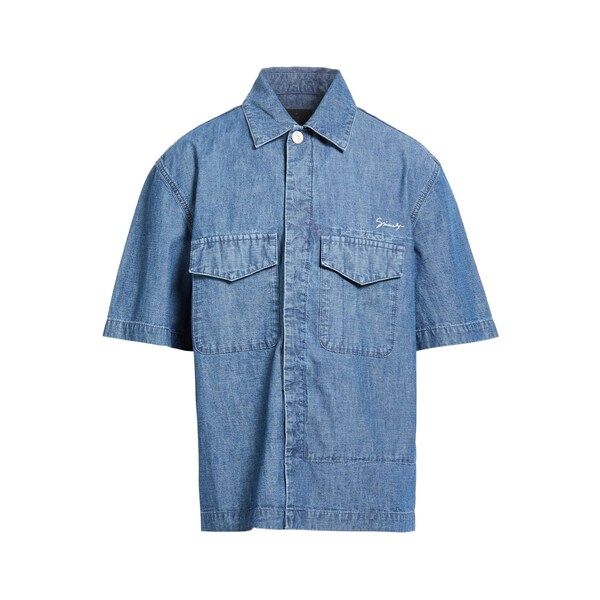 【貨物輸送無料】 ジバンシー メンズ ティーシャツ トップス Denim shirts Blue