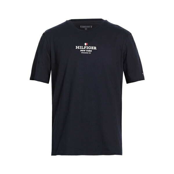 【貨物輸送無料】 トミー ヒルフィガー メンズ プルオーバー トップス T-shirts Blue