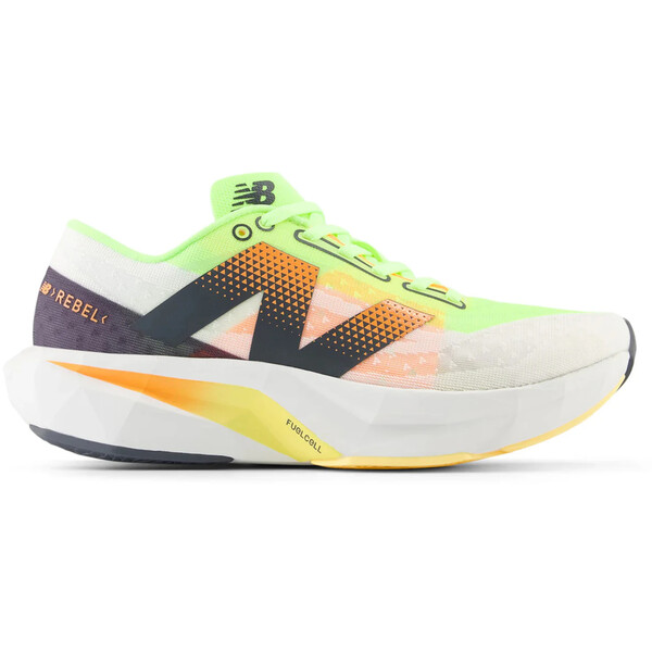 New Balance ニューバランス レディース スニーカー 【New Balance FuelCell Rebel v4 White Bleached Lime Glow (Women's)】 サイズ US_W_12 White/Bleached Lime Glow/Hot Mango
