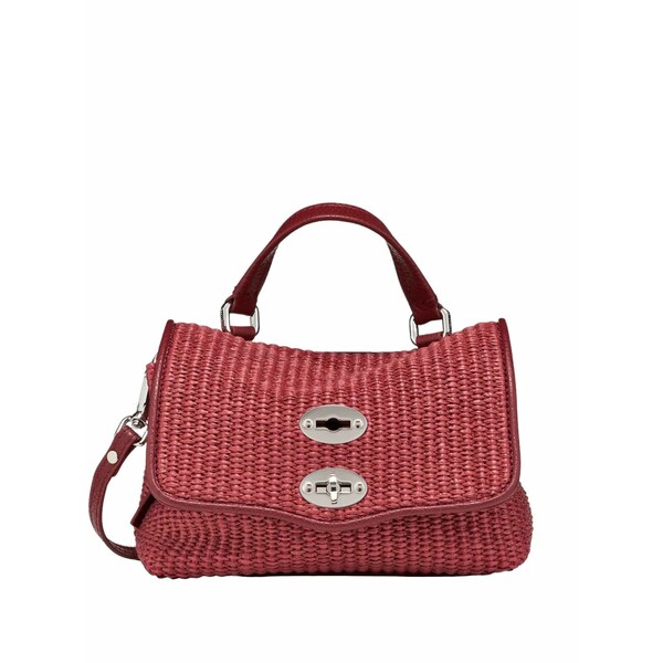 ザネラート レディース ショルダーバッグ 御徒面子 Mini postina baby wicker shoulder bag Red
