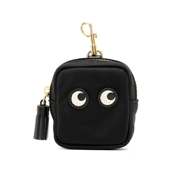 アニヤハインドマーチ レディース 紙入れ 付属品 Eyes ear phone travel pouch Black
