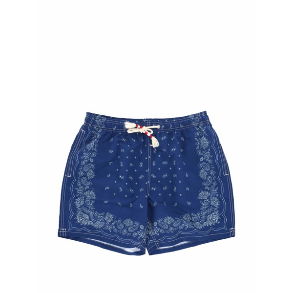 エムシーツーセイントバース メンズ 心地好いズボン下 ボトムス Gustavia paisley-print swim shorts Blue