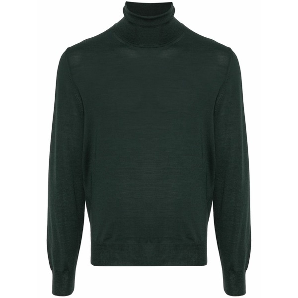 カナーリ メンズ 編み物\u0026スウェーター アウター Roll-neck merino jumper Green