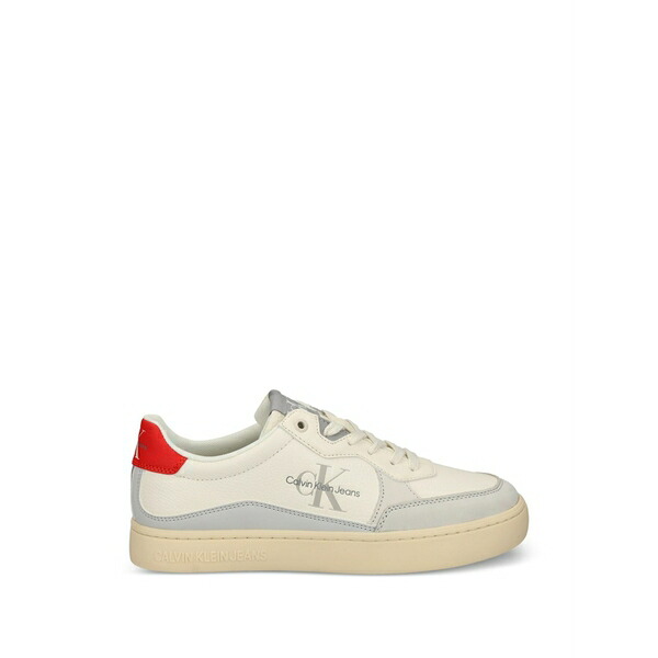 カルバンクライン メンズ スニーカー シューズ Panelled logo-print sneakers Neutrals