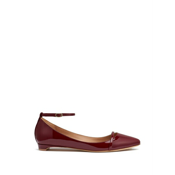 マローンスリアーズ レディース サンダル シューズ Patent leather mary ballet flats Red