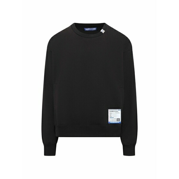 ミハラヤスヒロ メンズ パーカー・スウェットシャツ アウター Instrumental logo-patch sweater Black