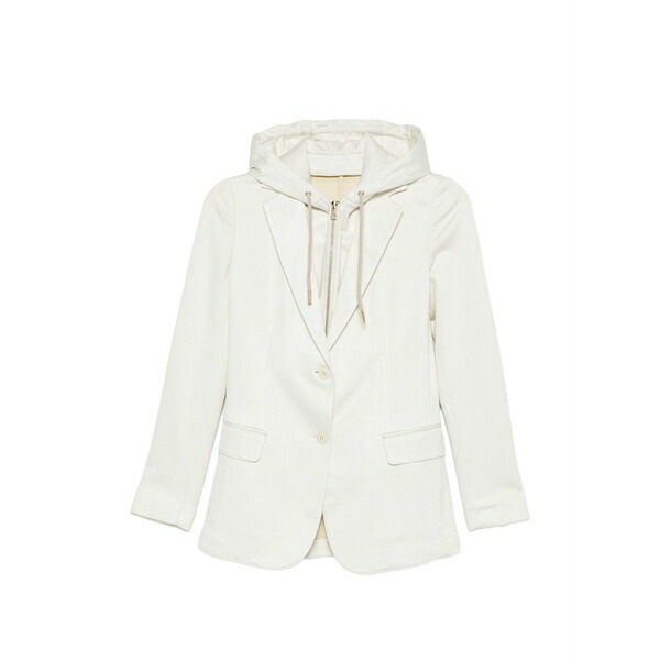 イレブンティ レディース 上衣＆上衣 アウター Hooded blazer Neutrals