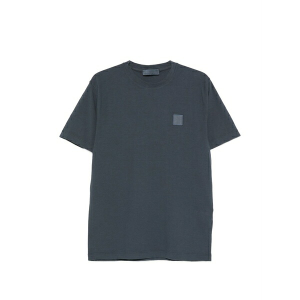 ストーンアイランド メンズ ティーシャツ トップス Ghost logo-patch t-shirt Blue