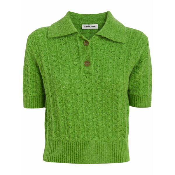 ファースト 古典派音楽 レディース プルオーバー トップス Knitted t-shirt Green