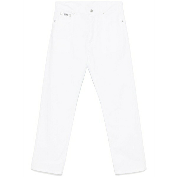 モスキーノ メンズ 心地よいズボン下 ボトムス Straight-leg trousers White