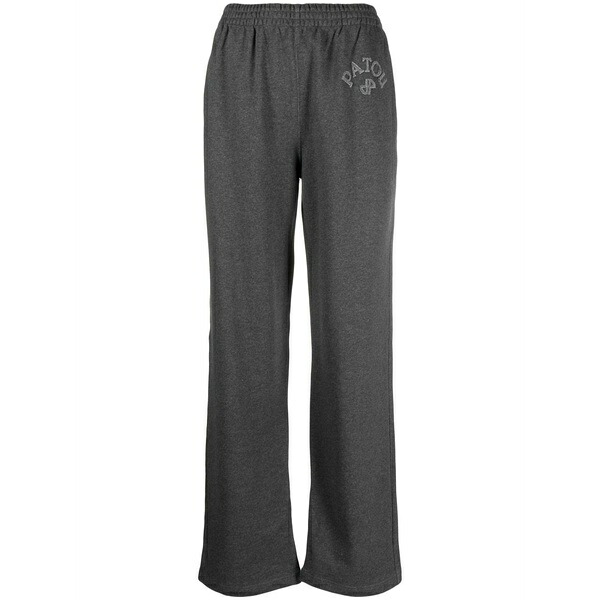 ジャンパトゥ レディース 心地好いズボン下 ボトムス Logo-appliqu￡ cotton track pants Grey