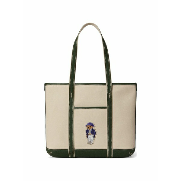 ラルフローレン レディース トートバッグ 御徒面子 Embroidered patch shopper tote Neutrals