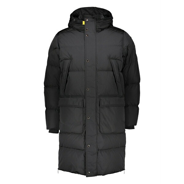 パラジャンパーズ メンズ 厚地の外套 アウター Long bear hooded pocket parka Black