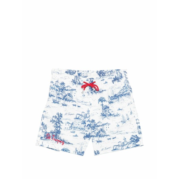 エムシーツーセイントバース メンズ 心地よいズボン下 ボトムス Gustavia swim shorts White
