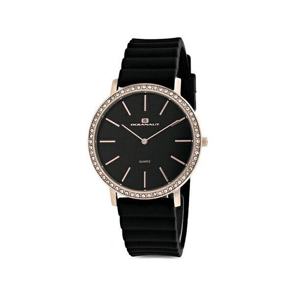 オーシャナット レディース ウォッチ 佩び物 Crystal-embellished 40粍 watch Black