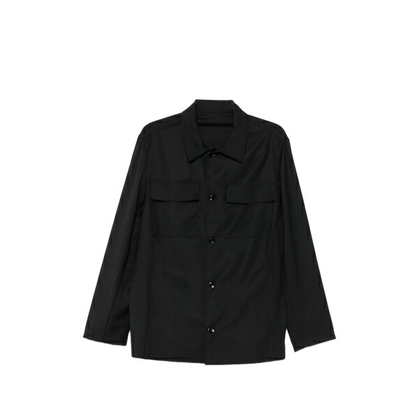 マイケル コール メンズ ジャケット&ブルゾン アウター Flap-pocket button-up jacket Black|asty