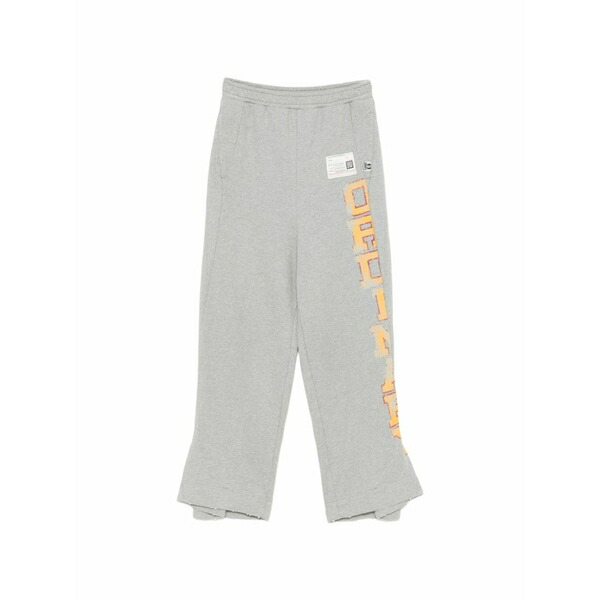 ミハラヤスヒロ レディース 心地好いズボン下 ボトムス Logo-patch graphic-print track pants Grey