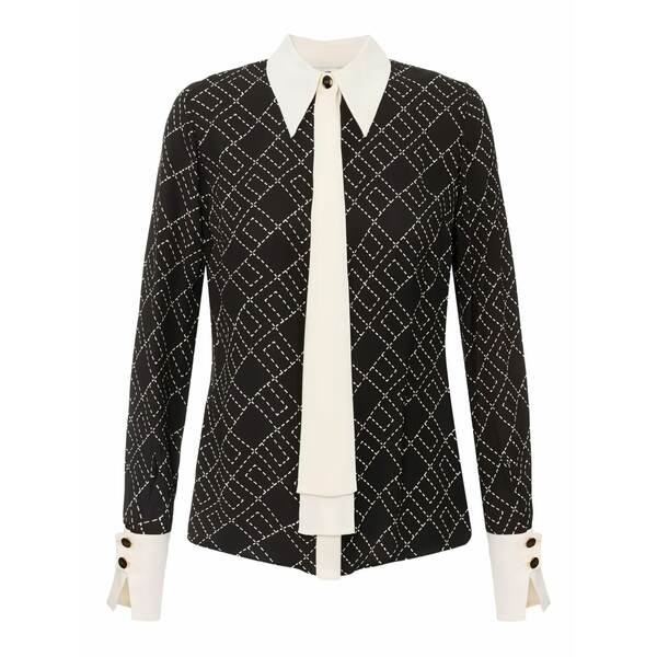 エリザベスフランキ レディース プルオーバー トップス Logo-print shirt Black