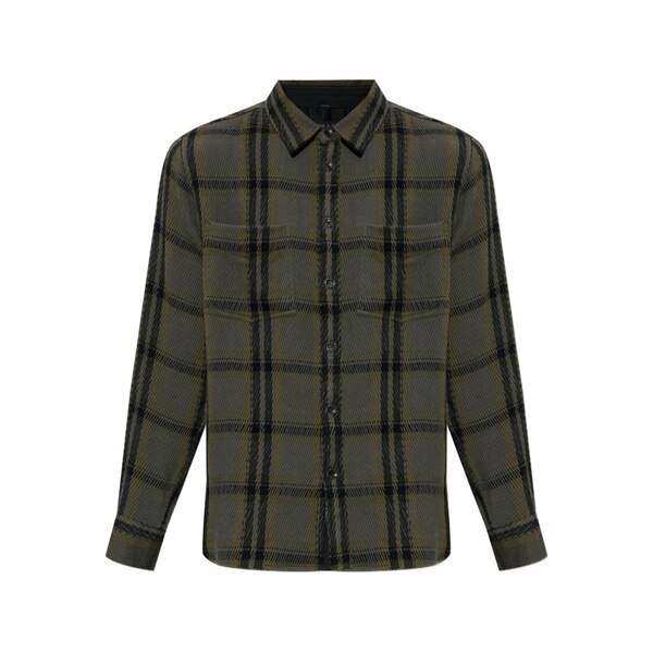 ラグアンドボーン メンズ プルオーバー トップス Plaid pocket shirt Grey