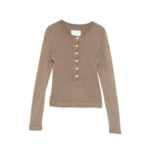 シチズンズ オブ 人間らしさ レディース プルオーバー トップス Varra henley ribbed-knit top Brown