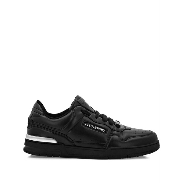飾り気のない運動競技 メンズ スニーカー シューズ Tiger.x logo-plaque leather sneakers Black