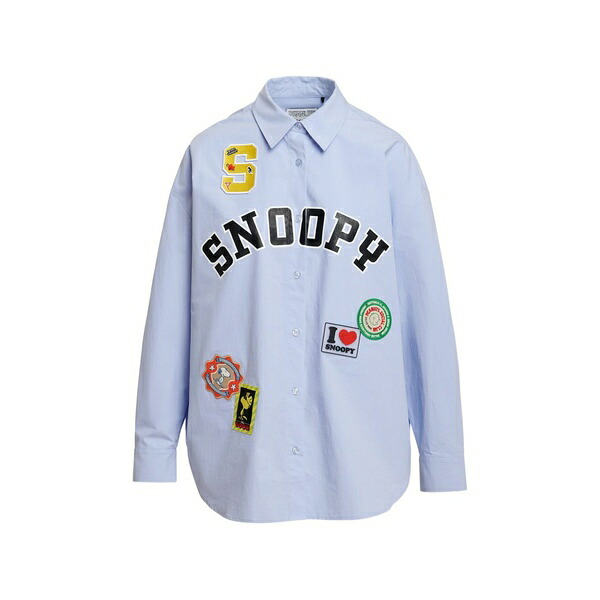 エッセンシャルアントワープ レディース プルオーバー トップス Peanuts patch-detail shirt Blue