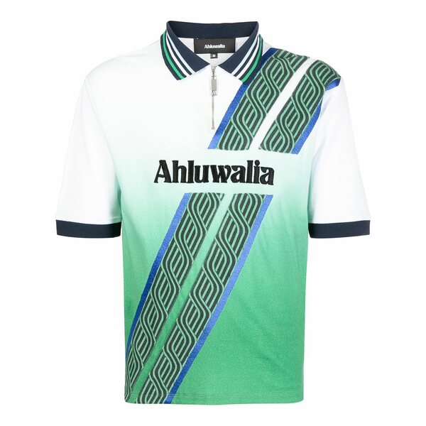 アルワリア メンズ スポーツシャツ トップス Football organic cotton polo shirt Green