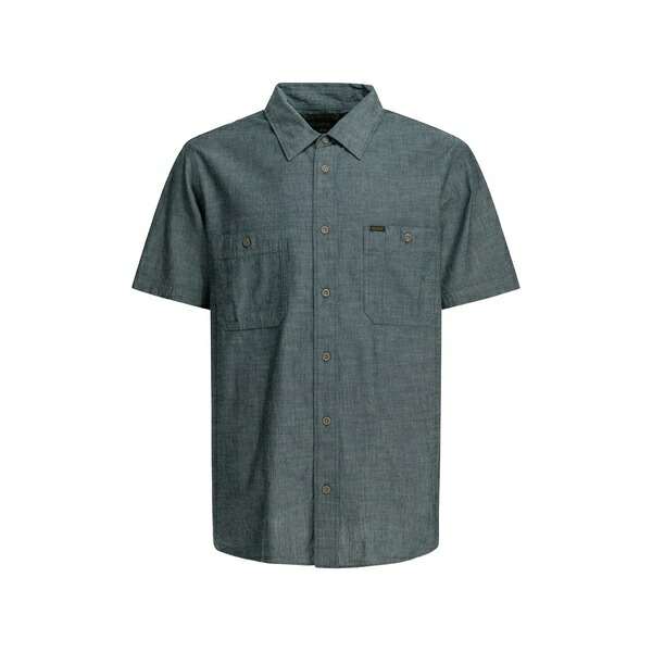 フィルソン メンズ プルオーバー トップス Short-sleeve button-down shirt Blue
