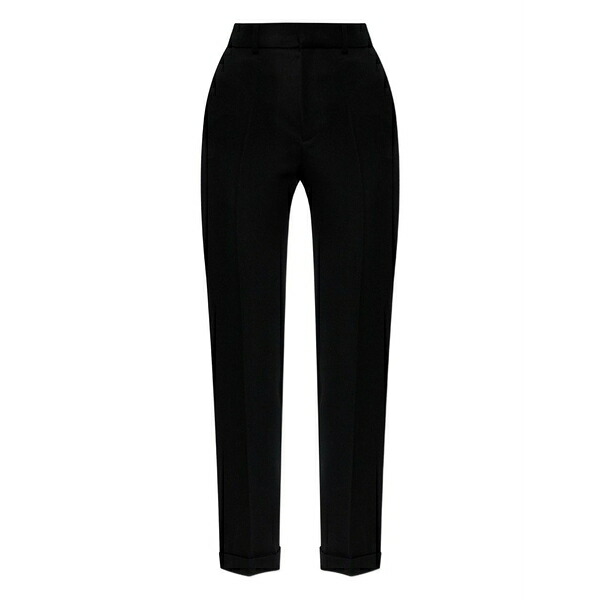 ジ アティコ レディース 心地よいズボン下 ボトムス Turn-up hem trousers Black