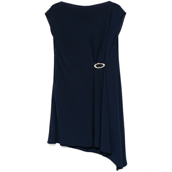 リュージョー レディース 衣裳 トップス Draped-detailing mini dress Blue