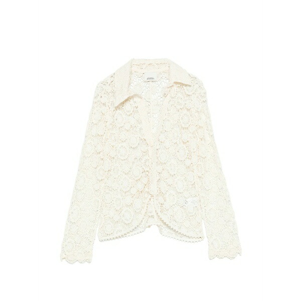 イザベル マラン レディース シャツ トップス Yana floral-lace long-sleeve shirt Neutrals｜asty