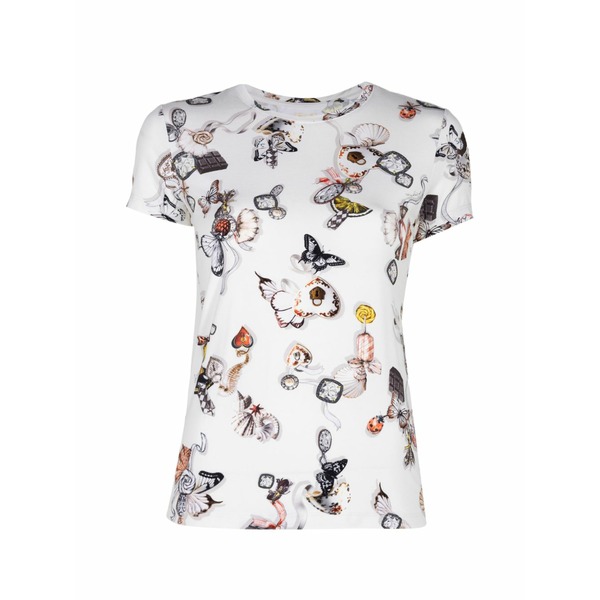 ラジャンス レディース ティーシャツ トップス Ressi butterfly-print t-shirt White
