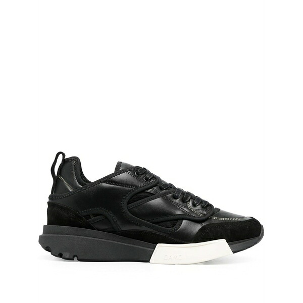 オーエーエムシー メンズ スニーカー シューズ Panelled low-top sneakers Black｜asty 64,240円