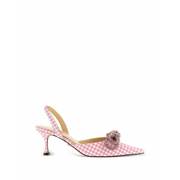 マッハ アンド マッハ レディース パンプス シューズ Vichy-print bow-detail slingbacks Pink