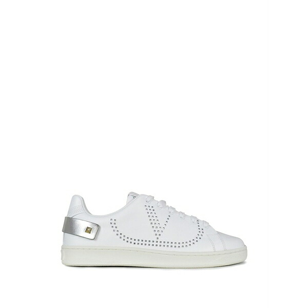 ヴァレンティノ ガラヴァーニ レディース スニーカー シューズ Backnet perforated leather sneakers White