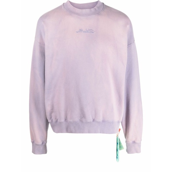 象牙色 メンズ パーカー・スウェットシャツ アウター Embroidered-logo cotton sweatshirt Purple