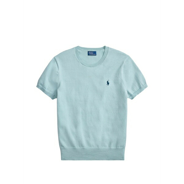 ラルフローレン レディース ティーシャツ トップス Pony-embroidered knitted t-shirt Green