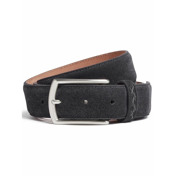 ゼニア メンズ 三尺帯 付属物 Triple stitch suede belt Blue