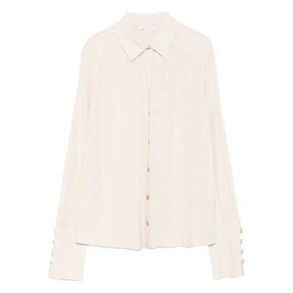 パトリツィア ペペ レディース プルオーバー トップス Button-cuff blouse Neutrals