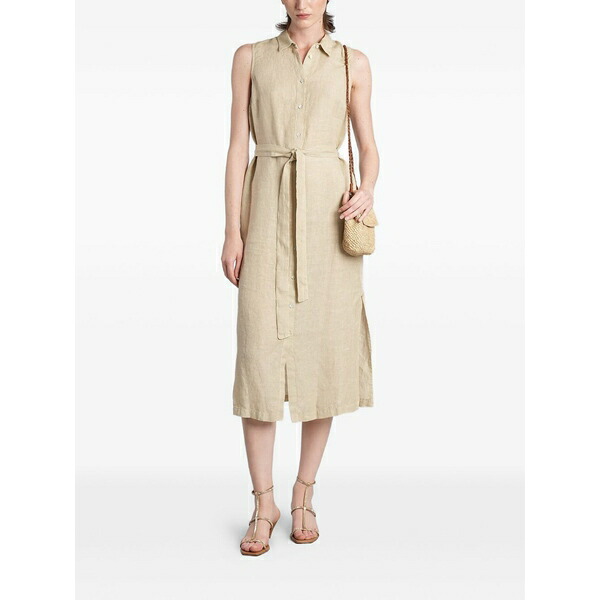 １２０％リノ レディース 衣装 トップス Belted sleeveless MIDI dress Neutrals