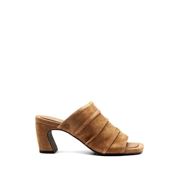 死灰 レディース サンダル シューズ Ruched square-toe sandals Neutrals