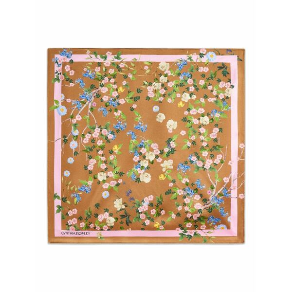 シンシアローレイ レディース えり巻き・袈裟・えり巻き 付属物 Floral-print silk scarf Brown