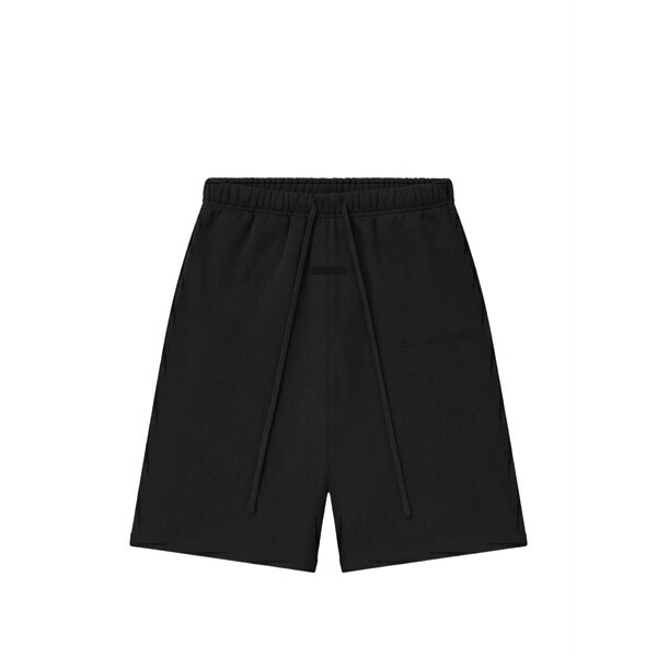フィアオブゴッド メンズ 心地好いズボン下 ボトムス Active trace logo-print drawstring shorts Black