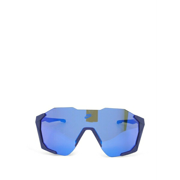 ナイキ メンズ サングラス・アイウェア 付属物 Charged shield geometric-frame sunglasses Blue